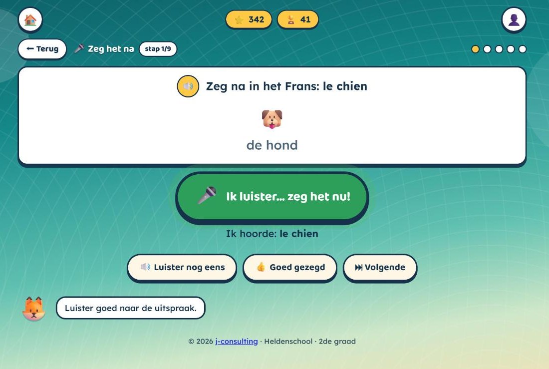Frans nazeggen met spraakherkenning