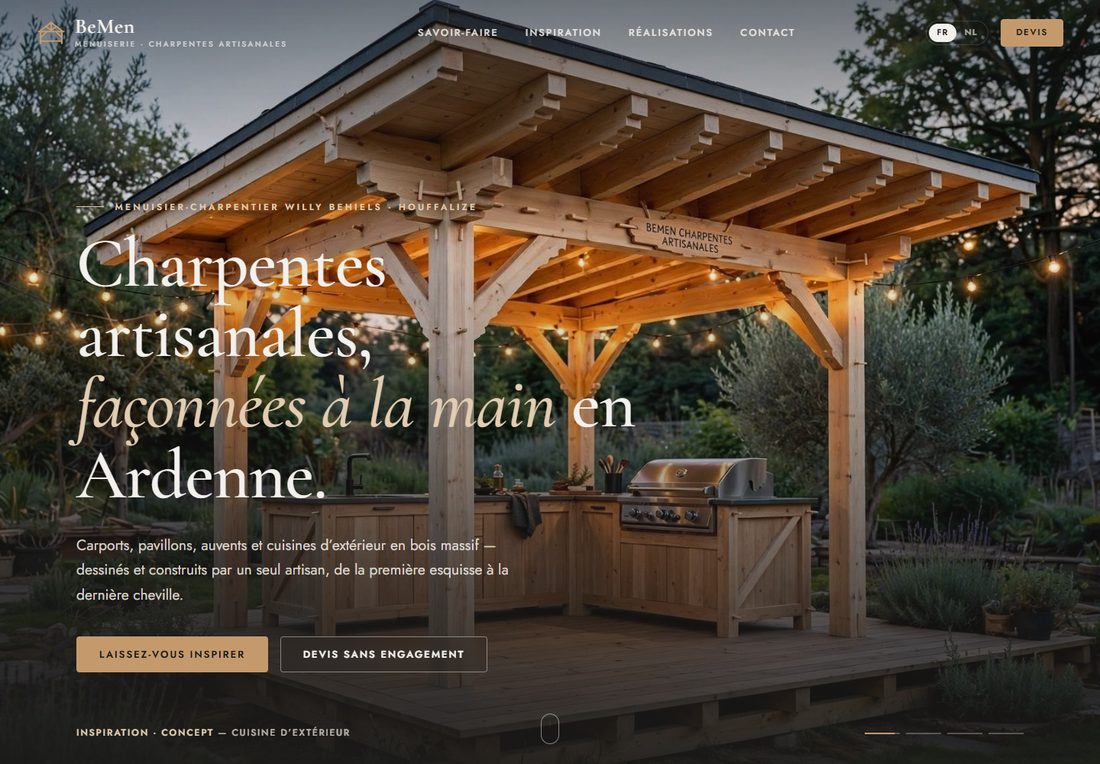 Homepage van bemenwood.com
