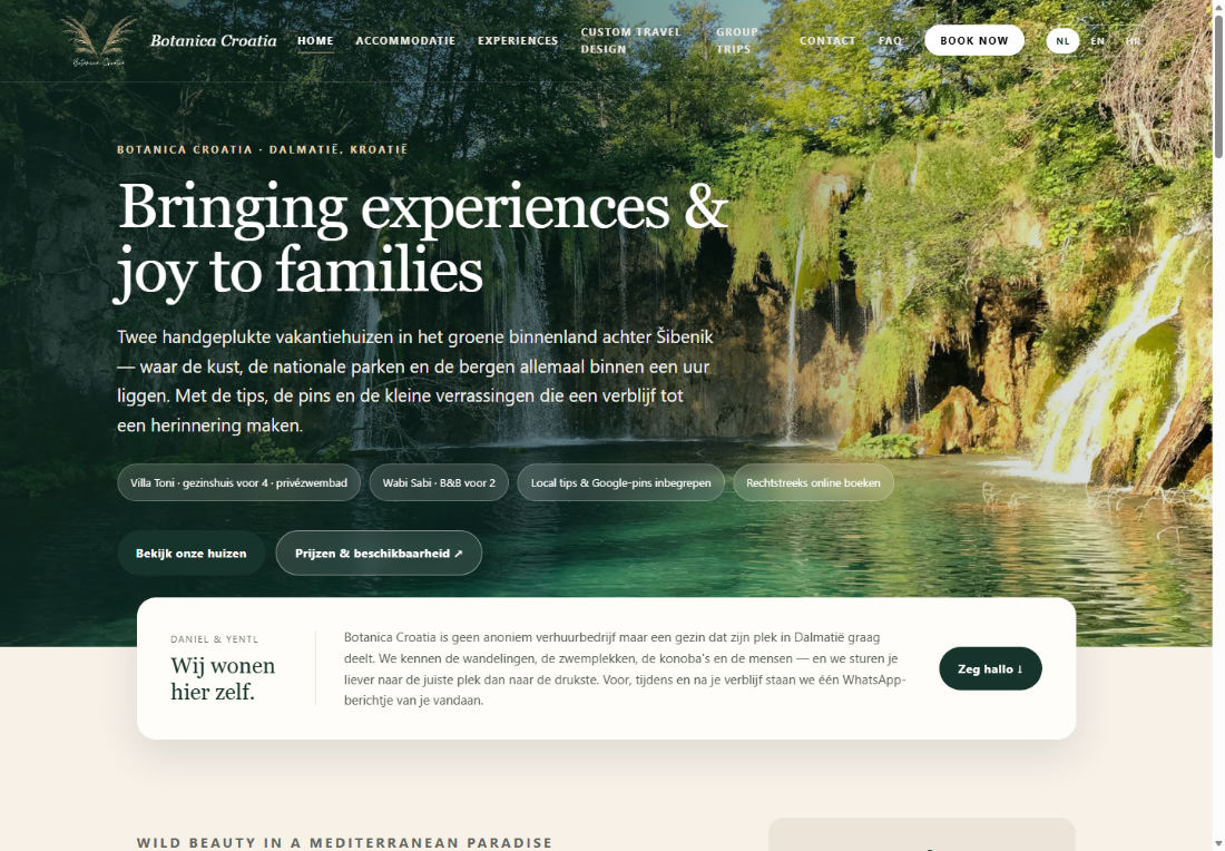Homepage van botanicacroatia.com