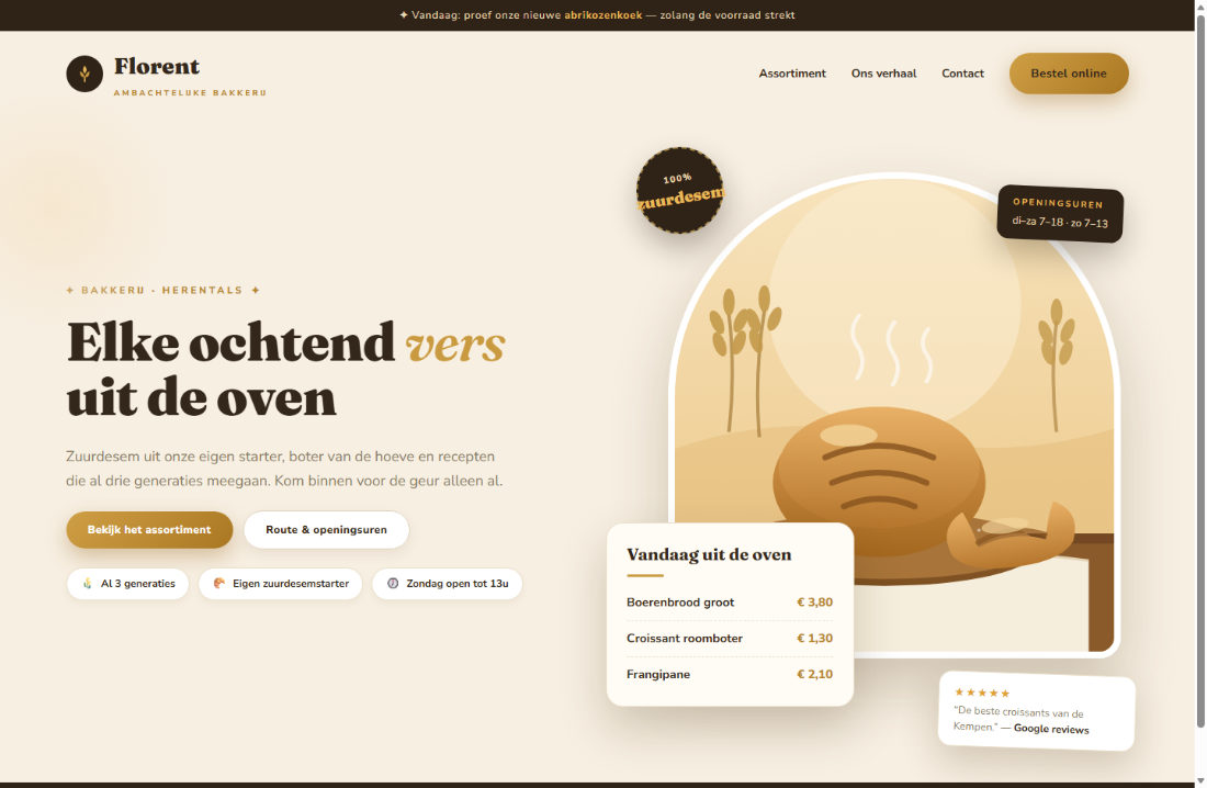 Voorbeeldtemplate van J-Consulting op desktop