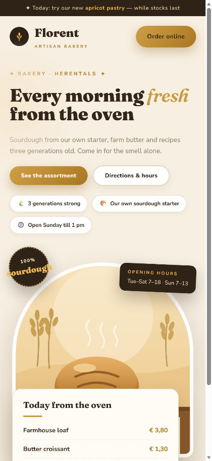 Sample template by J-Consulting on mobile