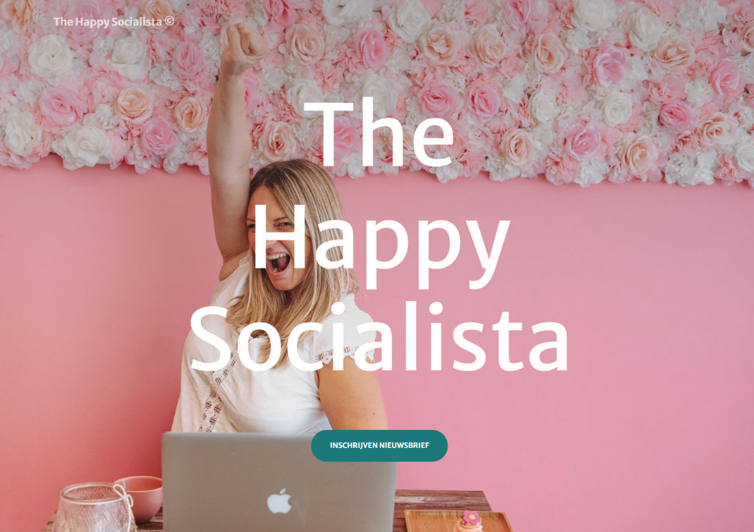 Homepage van thehappysocialista.be